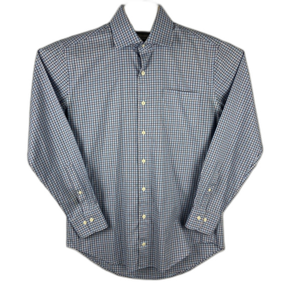 Peter Millar Button Up Shirt Medium Long Sleeve Light Blue - Picture 2 of 6